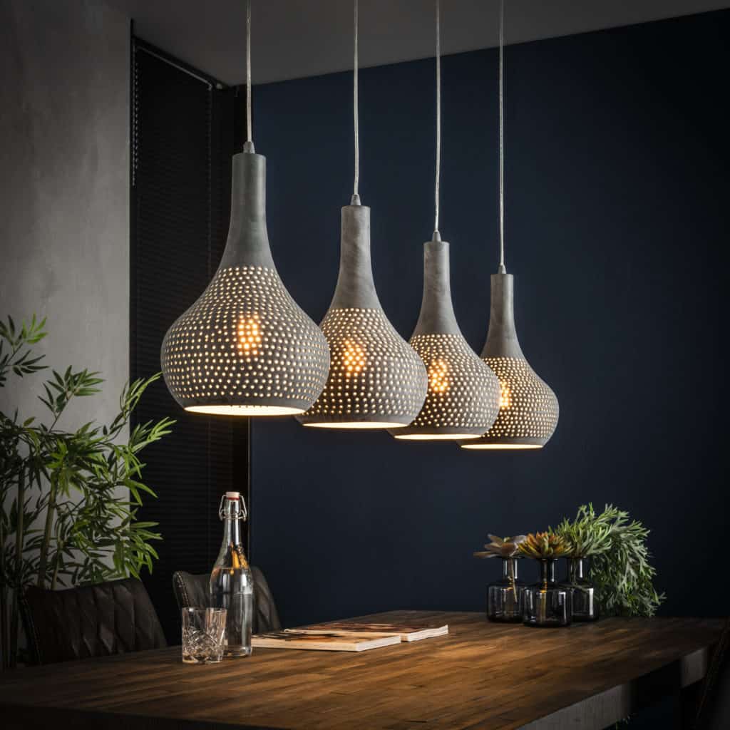 Hanglamp Pim - grijs 4 lampen