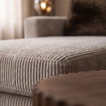 Detail foto stof hoekbank Steije beige 2
