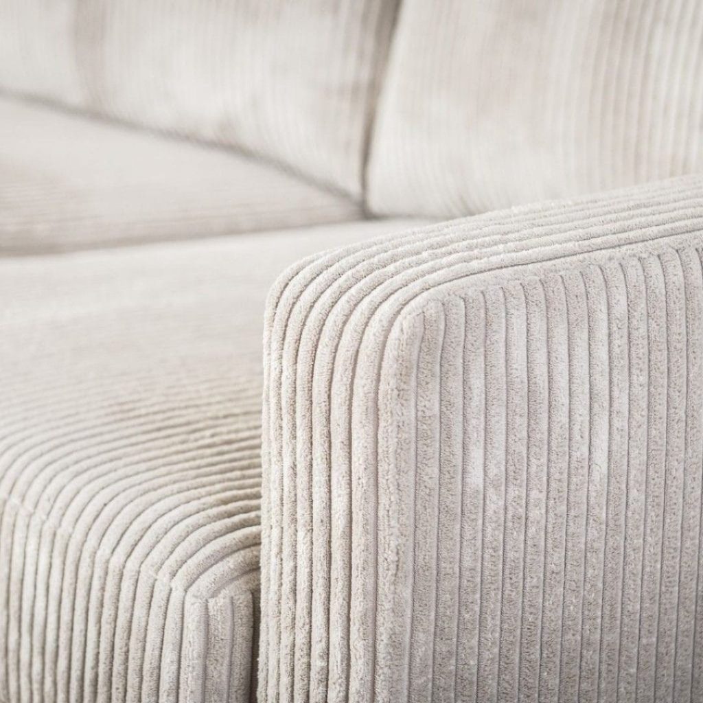 Detail foto stof hoekbank Steije beige