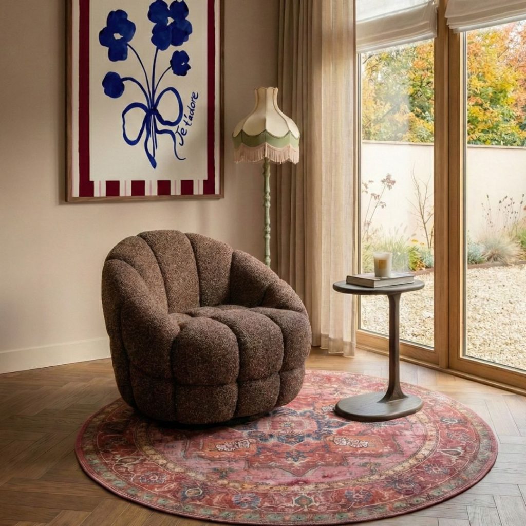Favorieten van Sophia: fauteuil Tina in aubergine van HUUS
