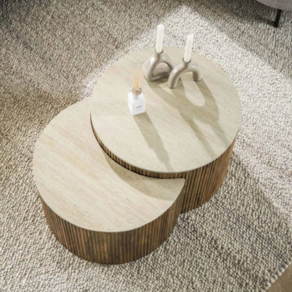 Salontafelset Manu uit de HUUS Premium Collectie is een stijlvolle en eigentijdse toevoeging aan je woonkamer