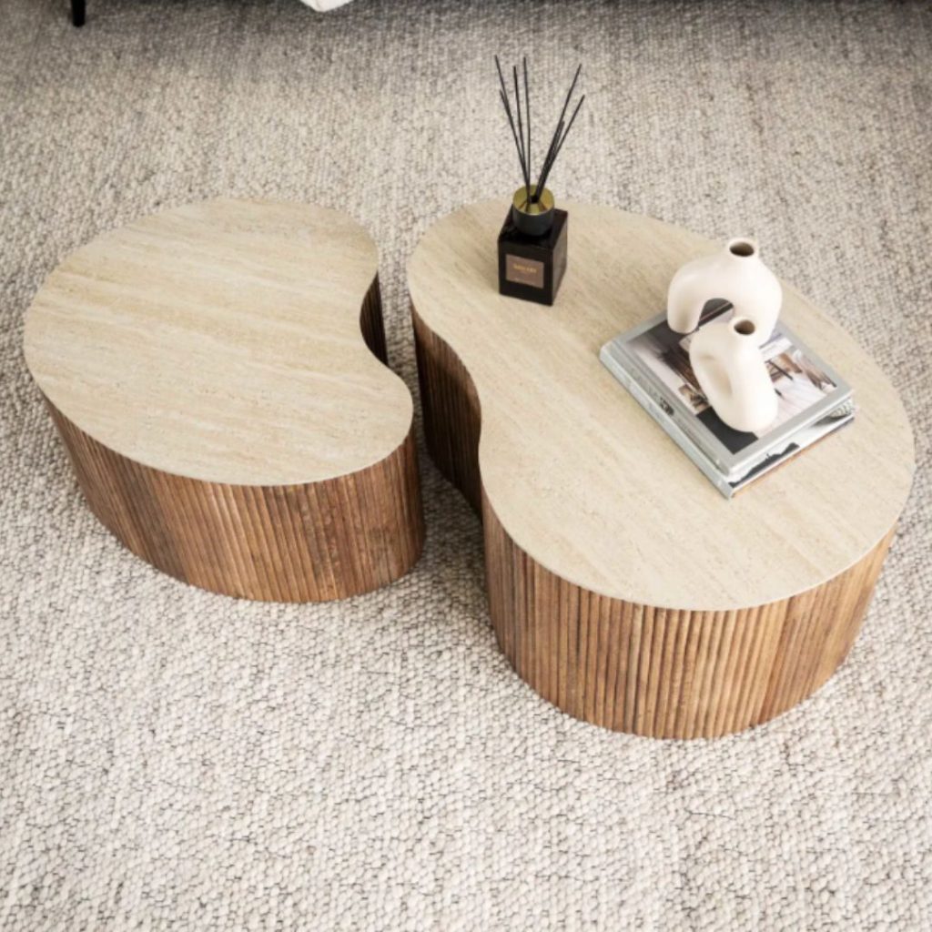 Salontafelset Mara 2 uit de HUUS Premium Collectie is een stijlvolle en eigentijdse toevoeging aan je woonkamer