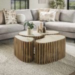 Salontafelset Nora uit de HUUS Premium Collectie is een stijlvolle en eigentijdse toevoeging aan je woonkamer