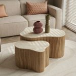 Salontafelset Mara travertin van HUUS Premium Collectie