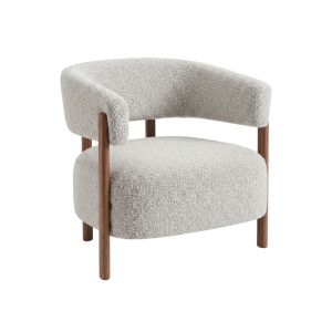 Nieuw in de HUUS collectie, Relaxfauteuil Japandi met een walnoot kleurig metalen frame en een taupe kleurige zitting. Voor de beste prijs bij HUUS!