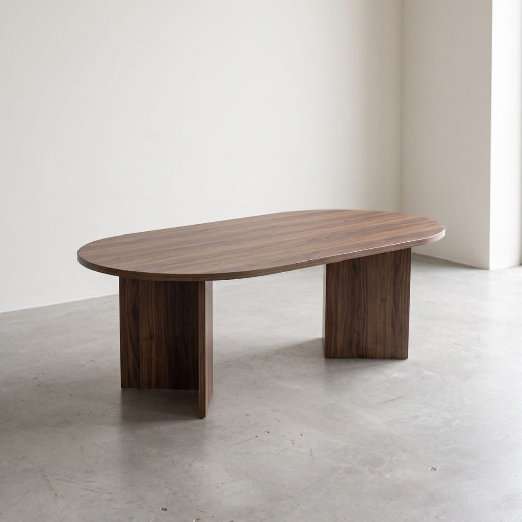 Salontafel Shiro in walnoot melamine met warme houtlook