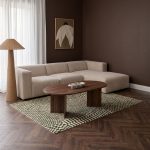Salontafel Shiro in walnootlook in een rustig Japandi interieur