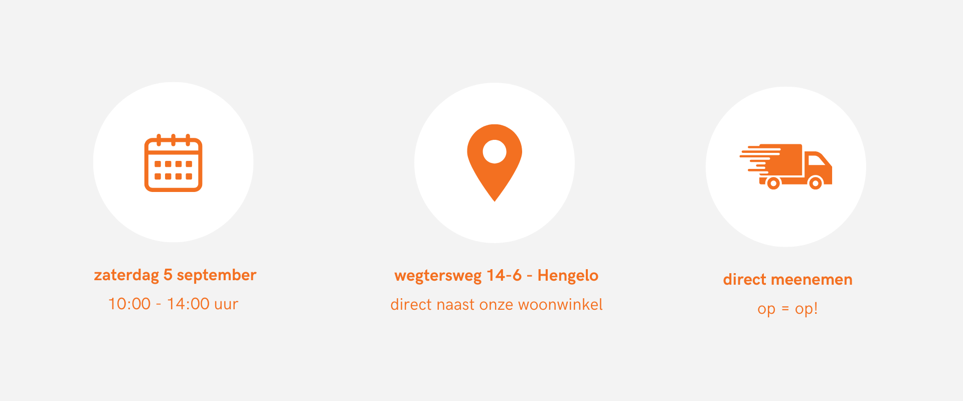 Opruimingsverkoop bij HUUS in Hengelo, alléén op zaterdag 5 september.