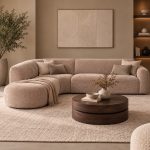Trendy hoekbank Evito in clay elite stof. Perfect voor ieder japandi interieur, hoog comfort en zeer betaalbaar.