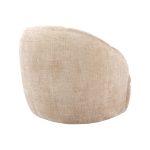Draaifauteuil Bubble van LABEL51, schuin aanzicht met organische vormen, een diepe zitting en een comfortabele uitstraling.