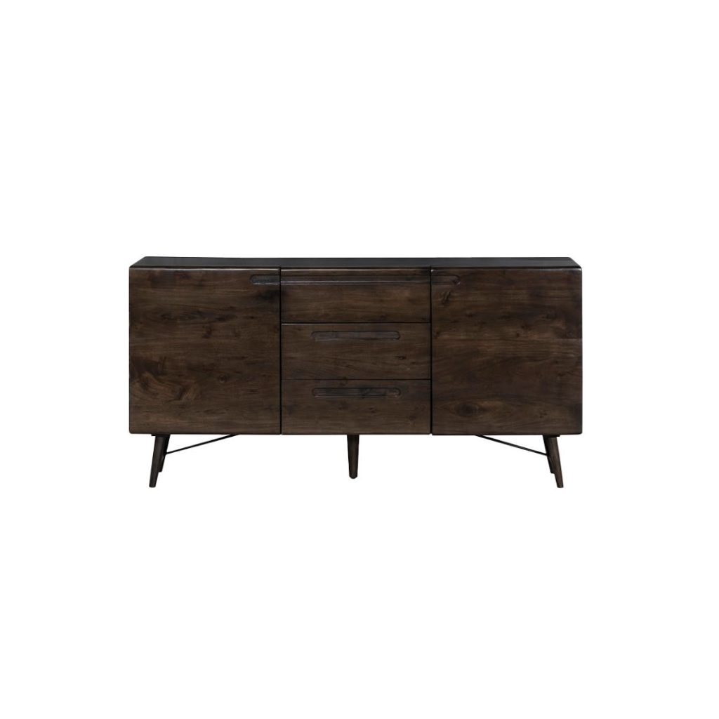 Dressoir Aura Tower Living in espresso acaciahout, 160 cm breed.