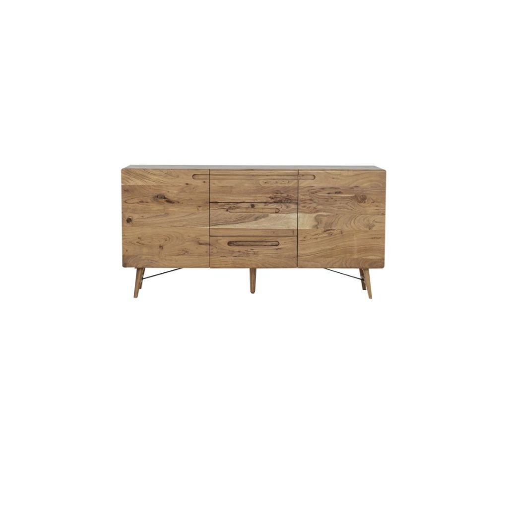 Dressoir Aura Tower Living in naturel acaciahout, 160 cm breed.