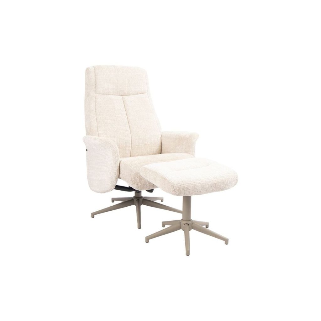 Draaifauteuil Tumba van LABEL51 nu in cremona stof en taupe poot verkrijgbaar bij HUUS