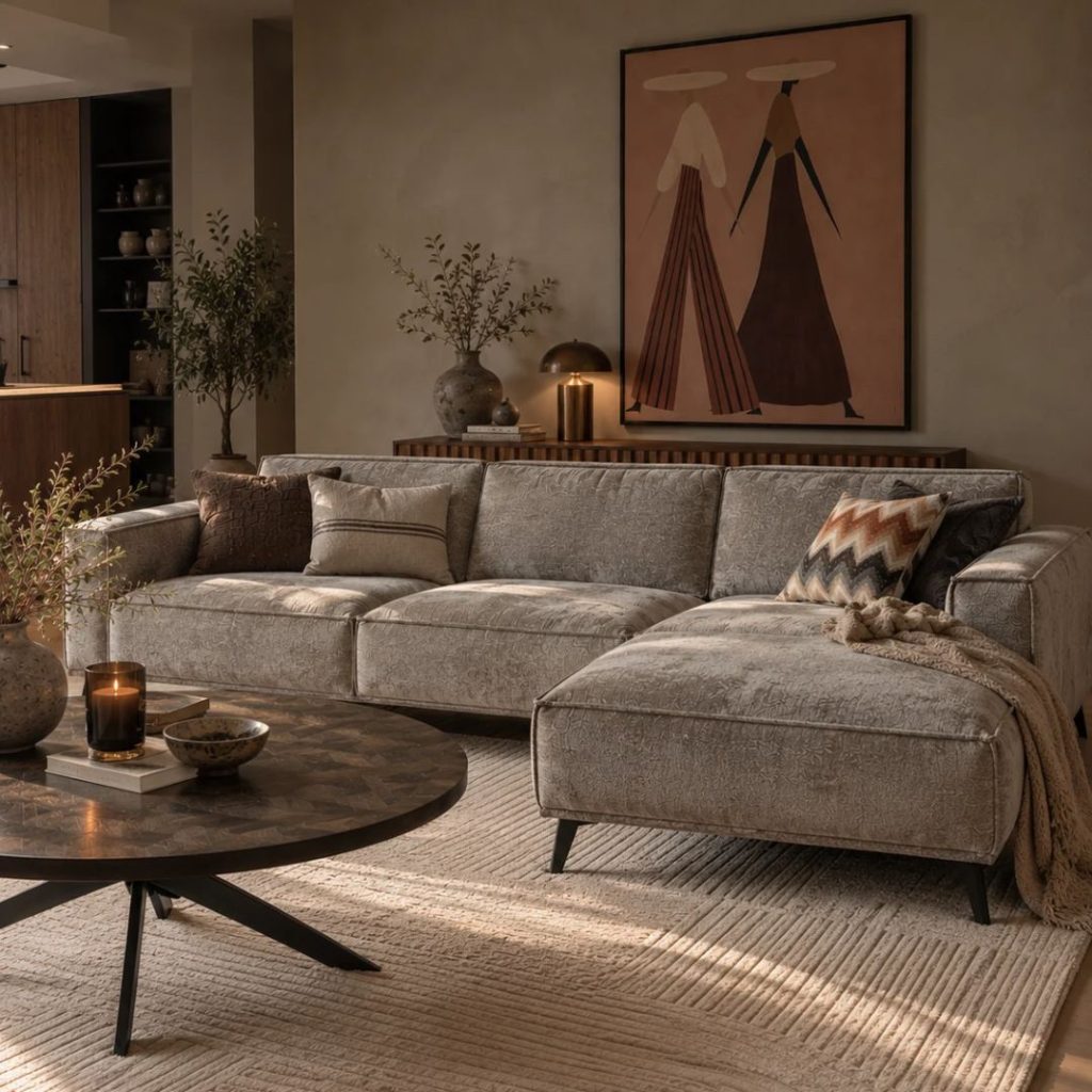 Loungebank Leeds van Tower Living nu verkrijgbaar bij HUUS, een betaalbare en comfortabele bank.