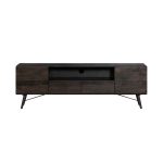 TV-meubel Aura van acaciahout in de kleur espresso met een warme en trendy uitstraling.
